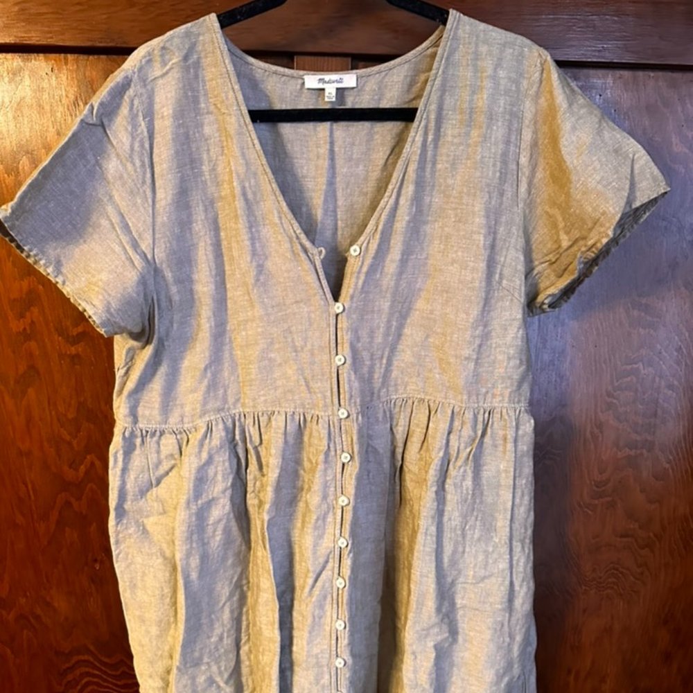 Button-Front Mini Dress